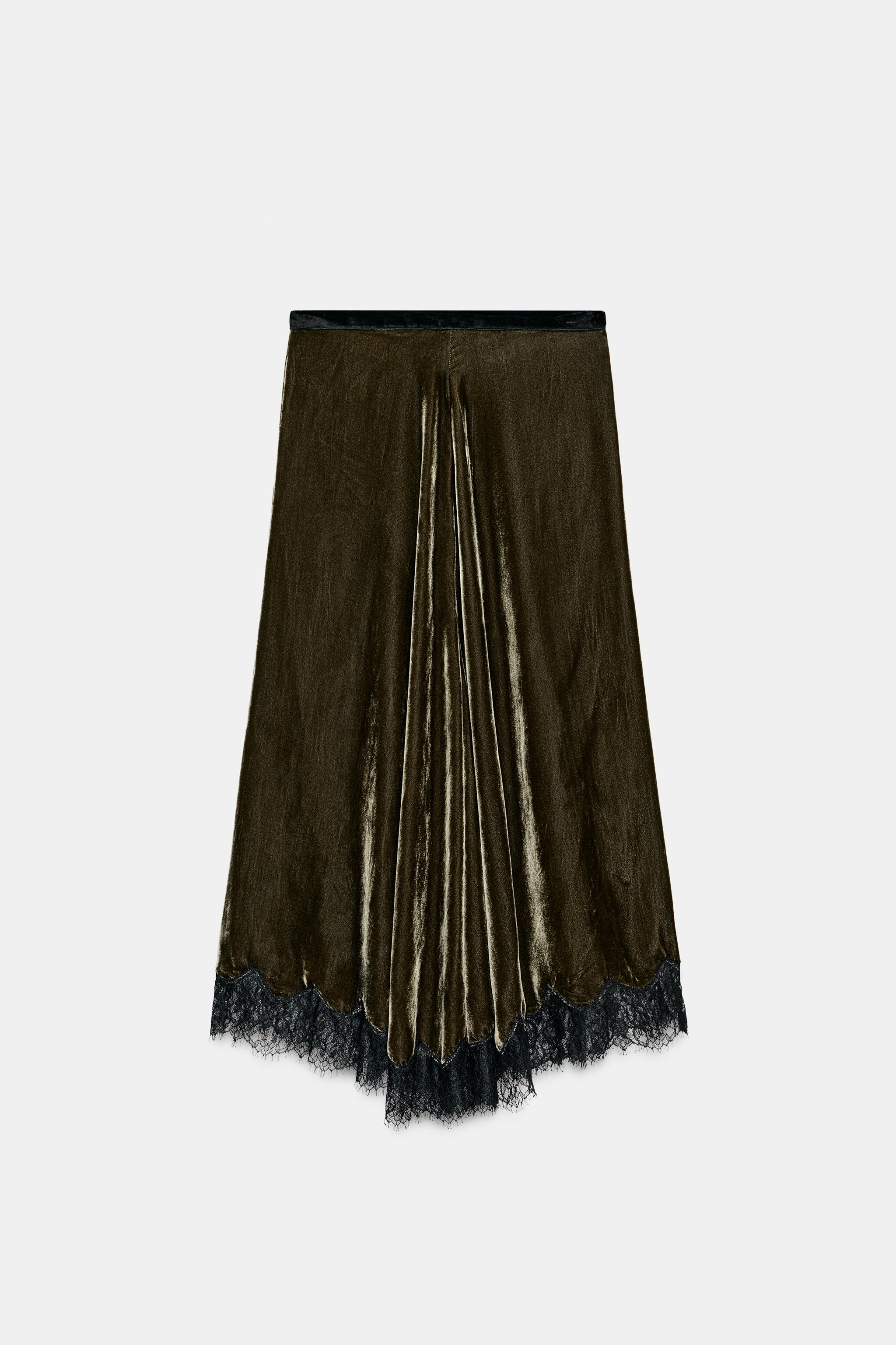 VELVET LACE SKIRT ZW COLLECTION LIMITED EDITION